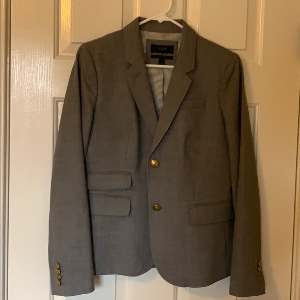 J Crew gray wool Schoolboy Blazer.